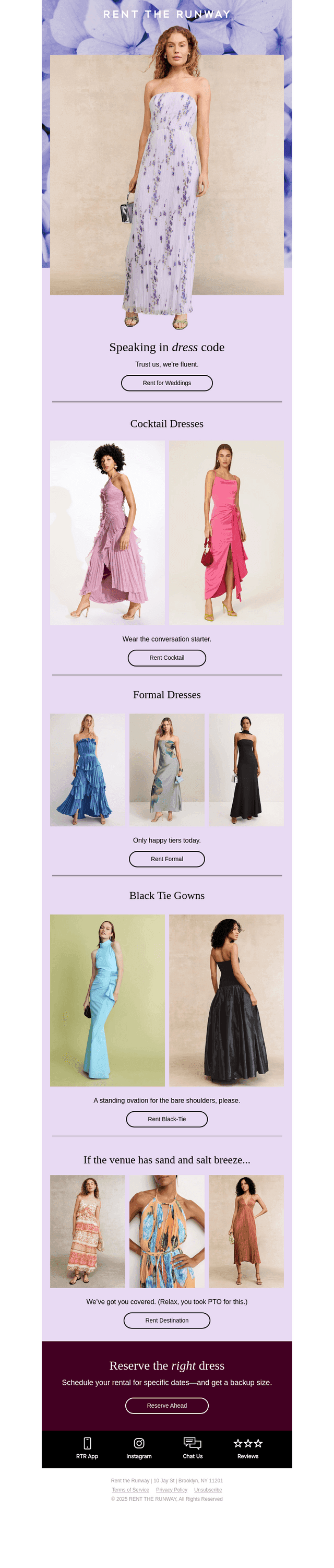 Rent the Runway email from Wed, May 28, 2025