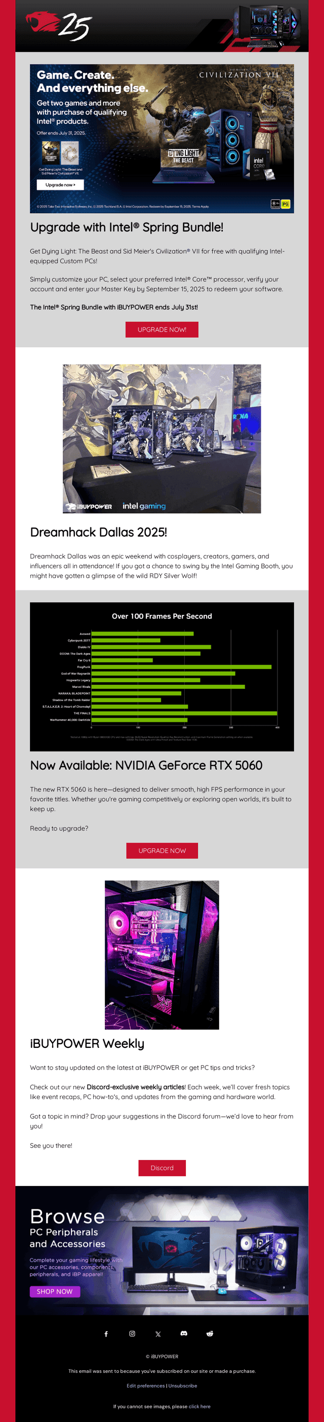 iBUYPOWER email from Thu, May 29, 2025