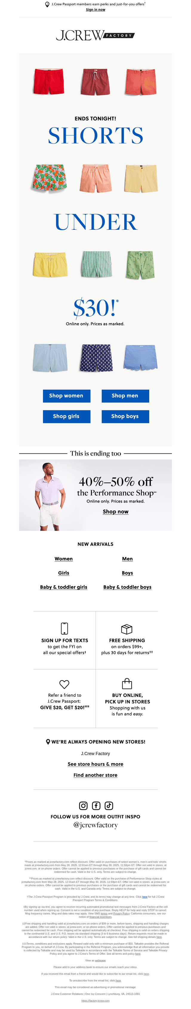 Shorts under $30 will be gone TONIGHT!