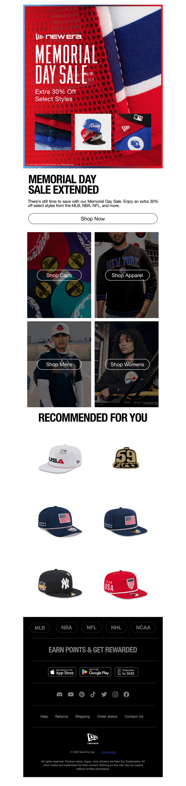 New Era Cap email from Fri, May 30, 2025