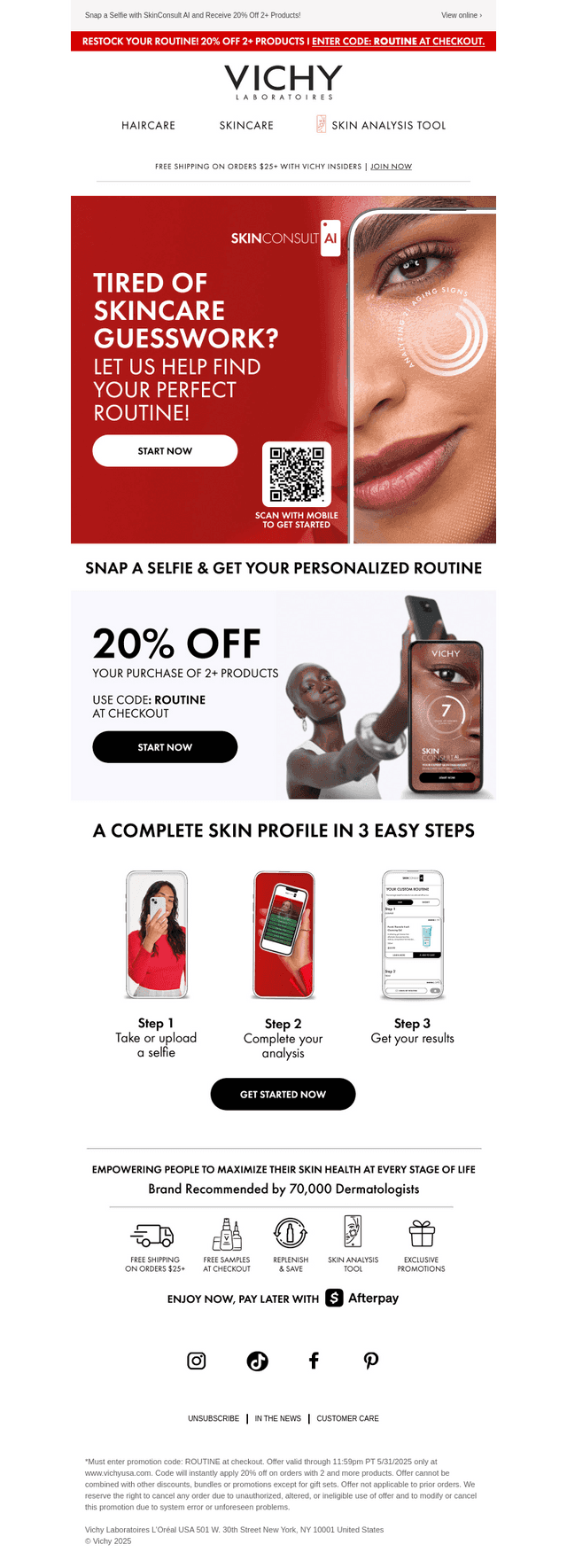 Expiring soon: 20% off your personalized routine.