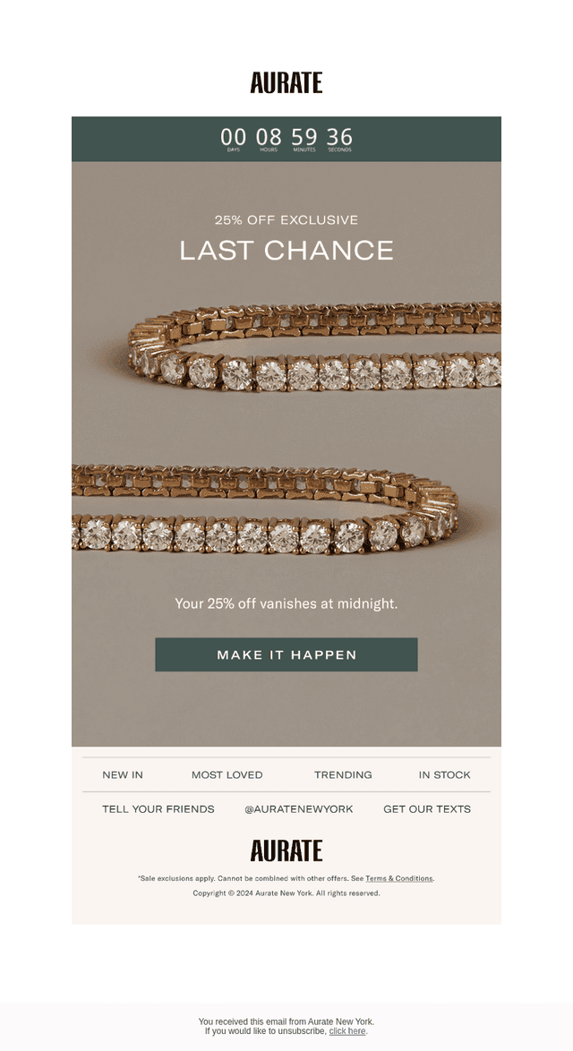 25% OFF ENDS TONIGHT