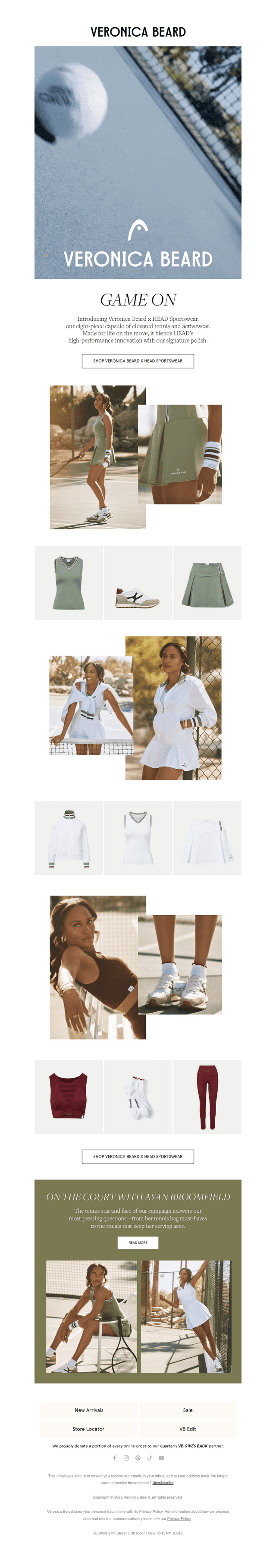 Introducing: Veronica Beard x HEAD Sportswear