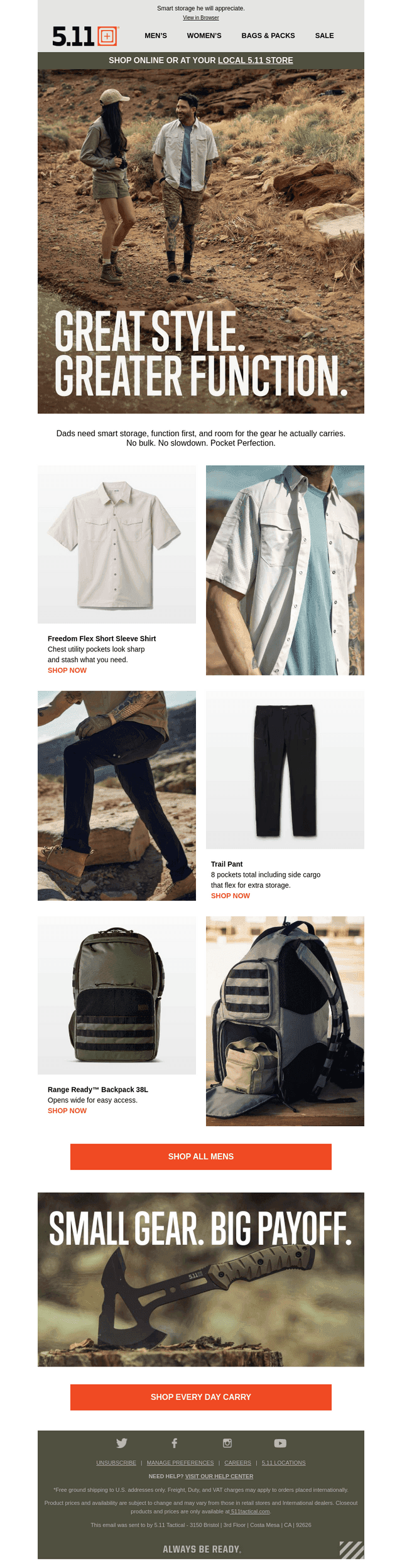 Pockets are a dad's best friend