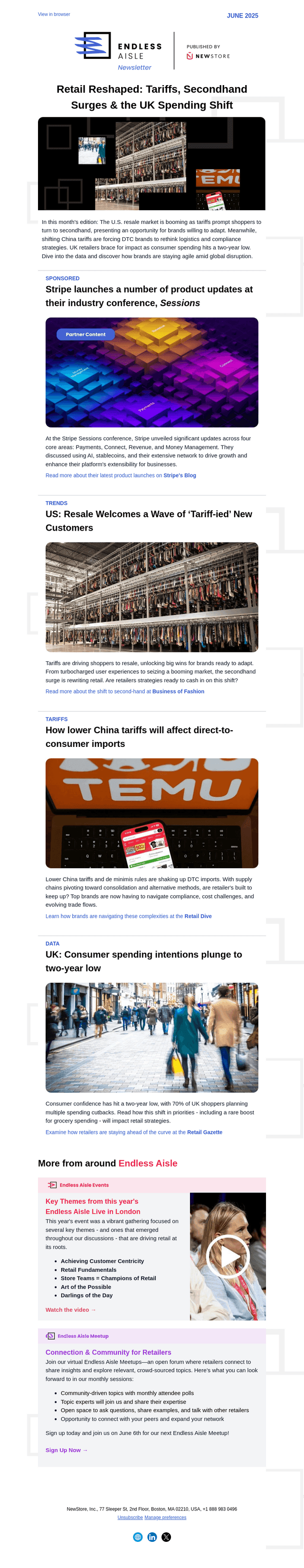 NewStore email from Tue, Jun 3, 2025