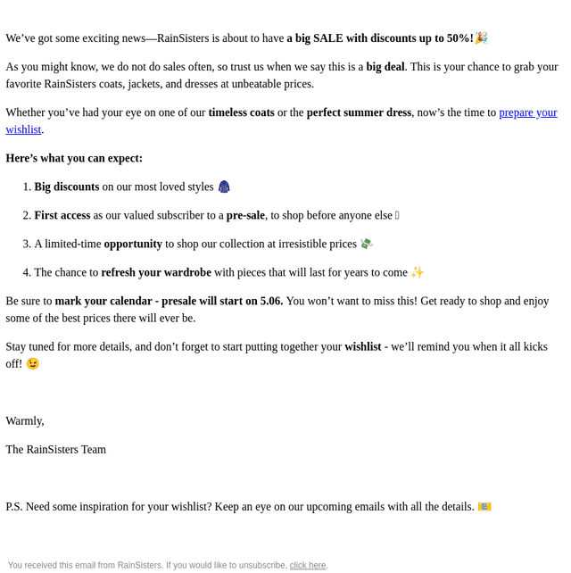 RainSisters email from Tue, Jun 3, 2025