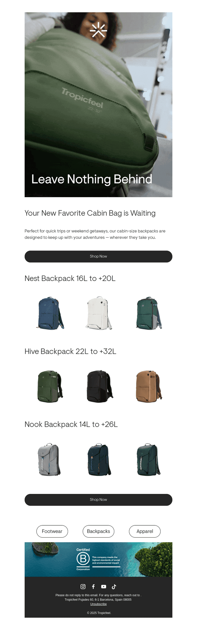The ultimate cabin-sized backpacks
