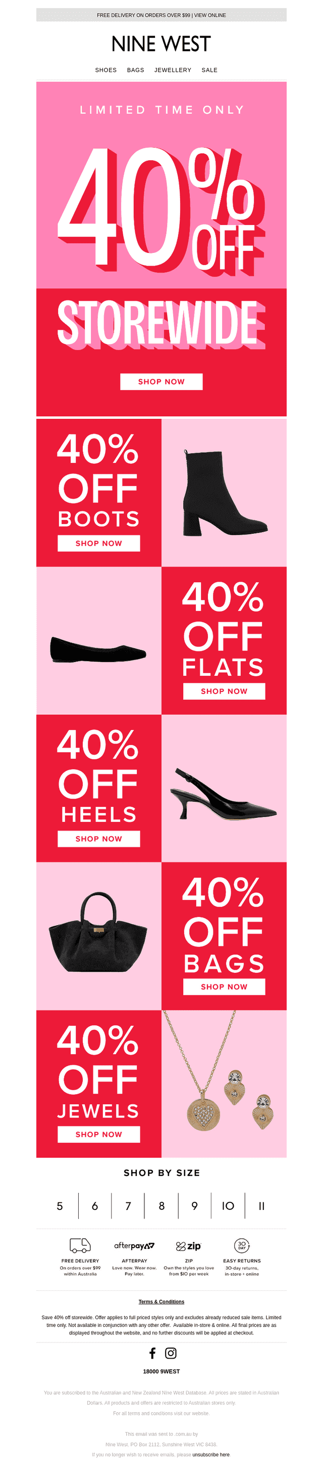 40% OFF STOREWIDE | ON NOW