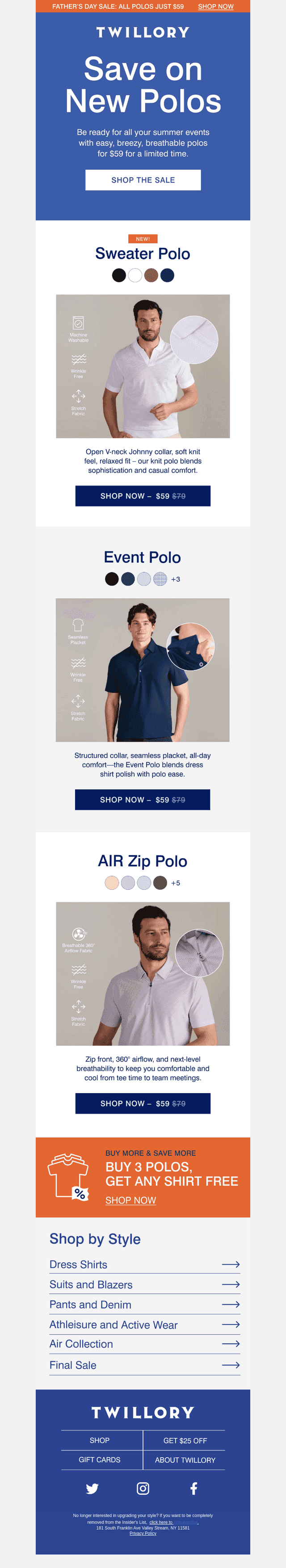 Our newest polos are only $59 🚨
