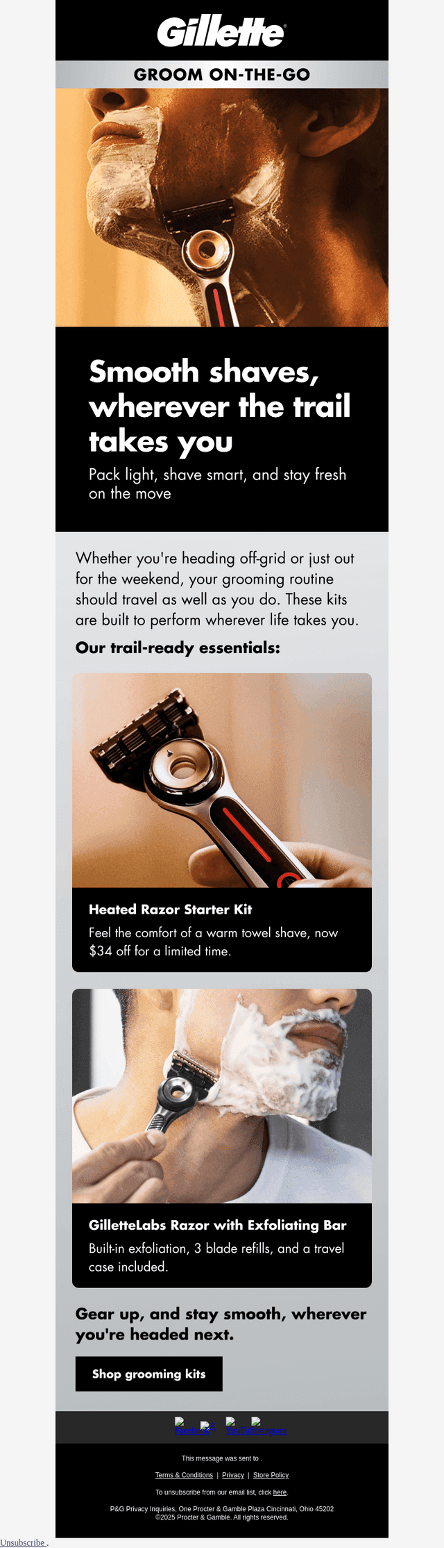 Outdoors? Keep your grooming routine on point