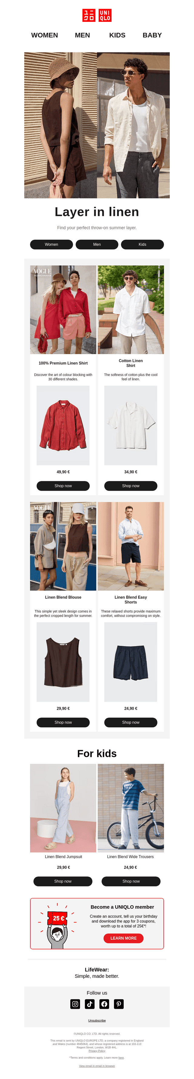 Layer in linen this summer