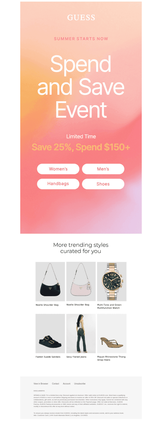 Save 25%, Spend $150 | Starts Now