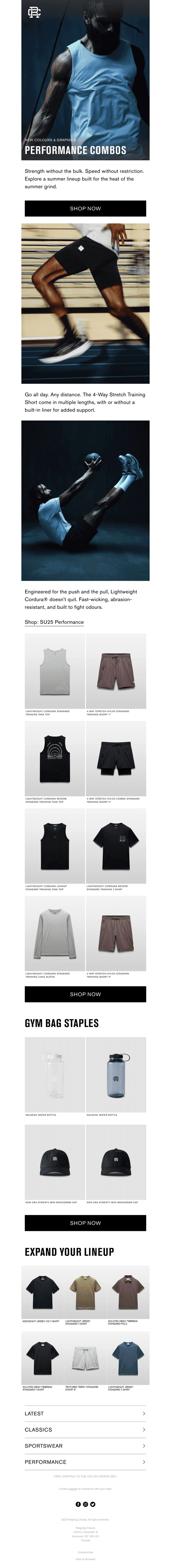 Top-to-Bottom. Summer Training Combos.