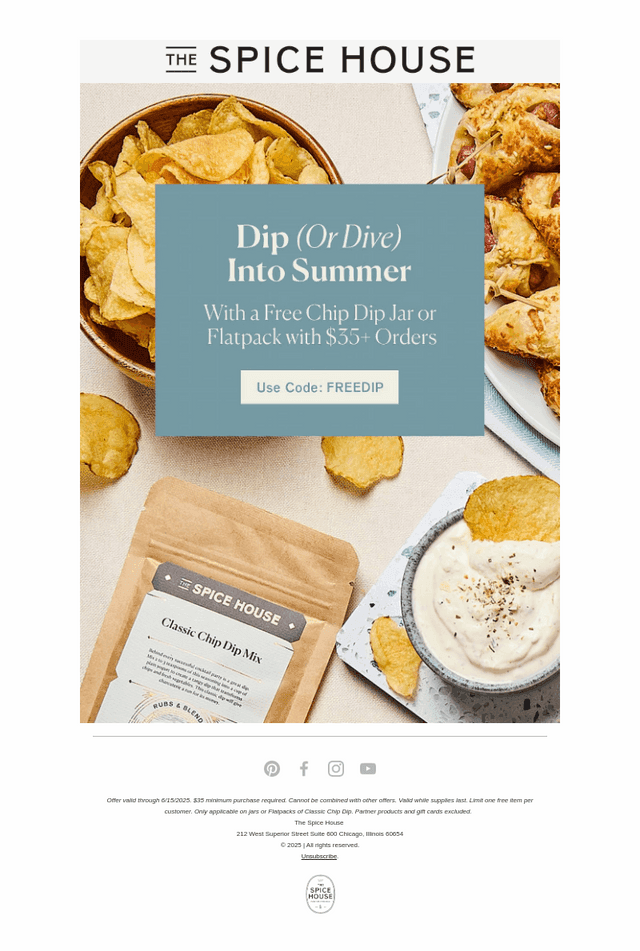 FREE Chip Dip This Weekend Only!