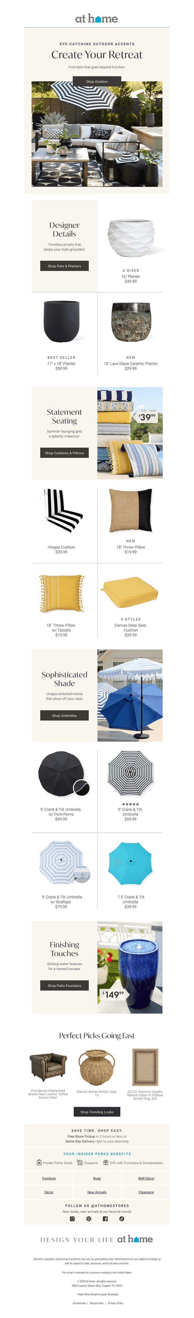 Refining touches for a sophisticated outdoor setup