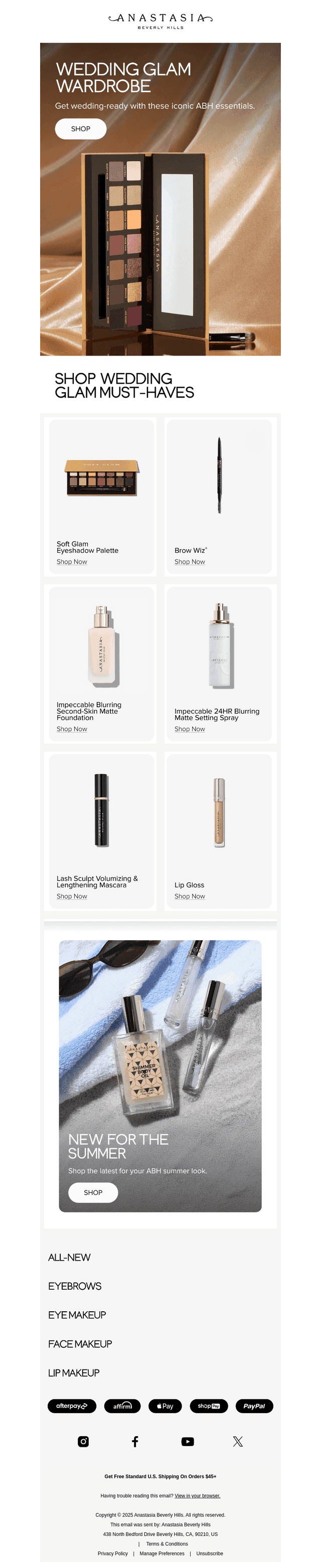 Anastasia Beverly Hills email from Thu, Jun 12, 2025