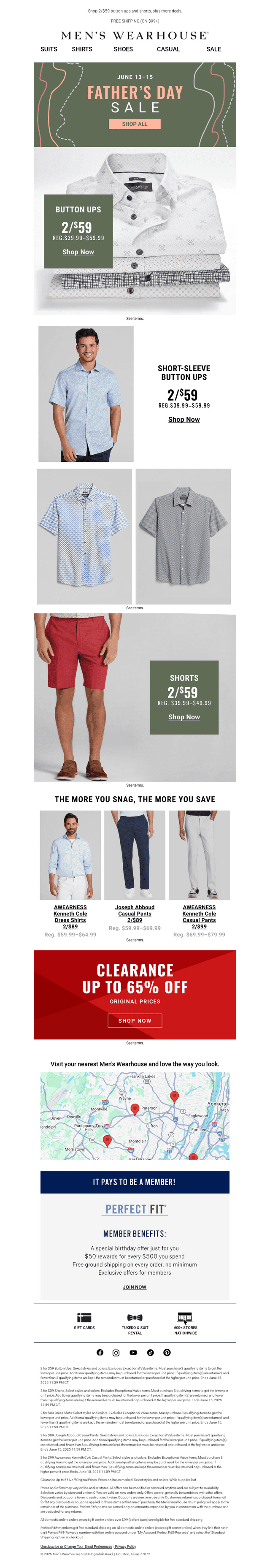 Men's Wearhouse email from Fri, Jun 13, 2025