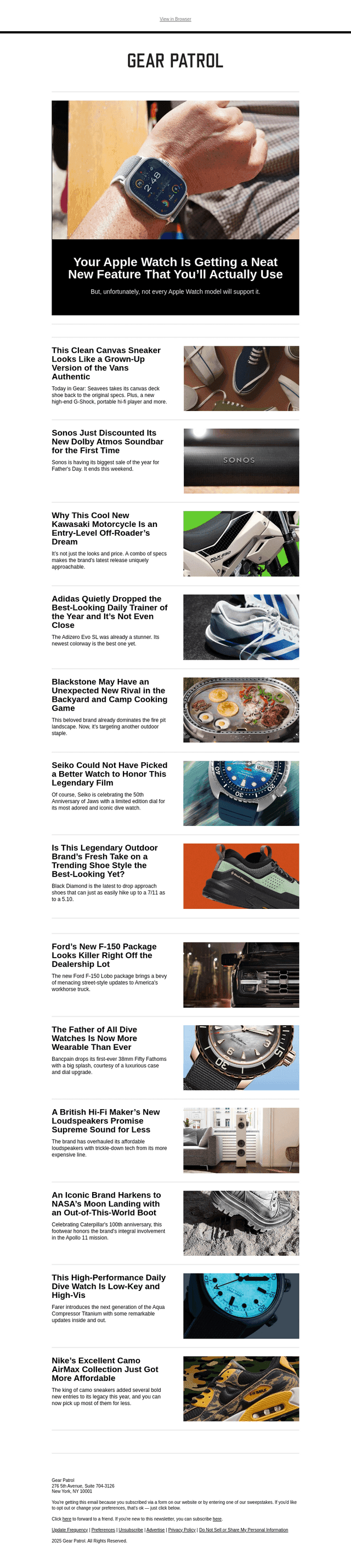 Gear Patrol email from Fri, Jun 13, 2025