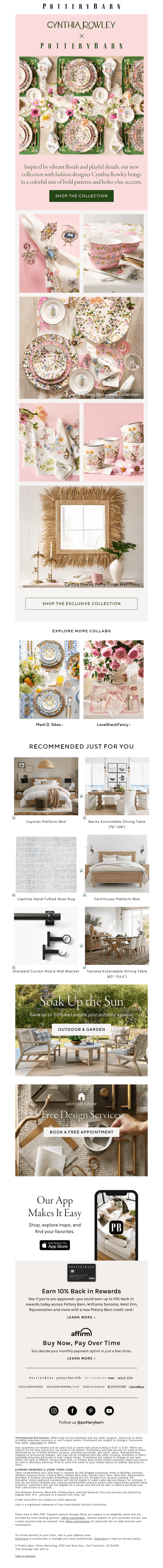 Introducing 💐 Cynthia Rowley x Pottery Barn