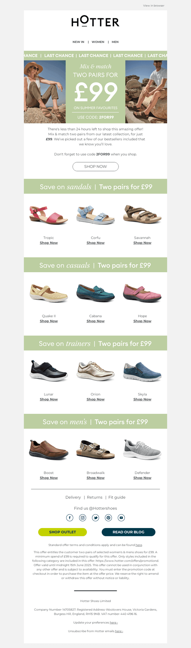 ENDS TONIGHT | Two pairs for £99