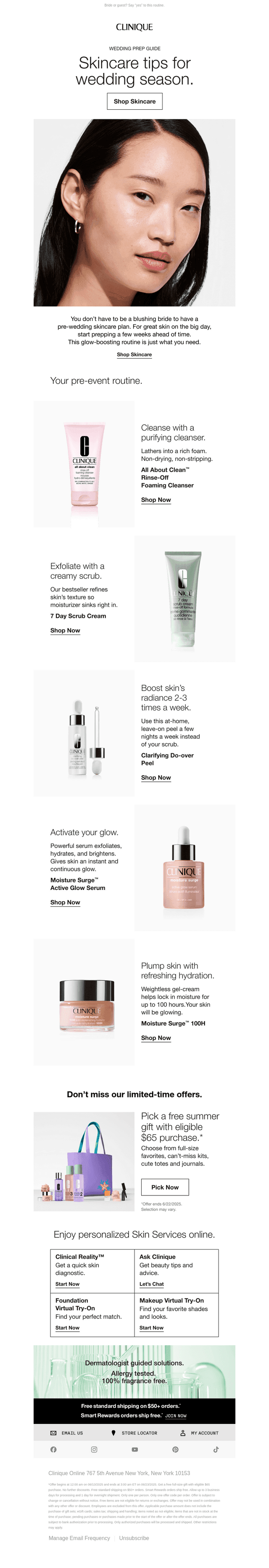Clinique email from Sun, Jun 15, 2025