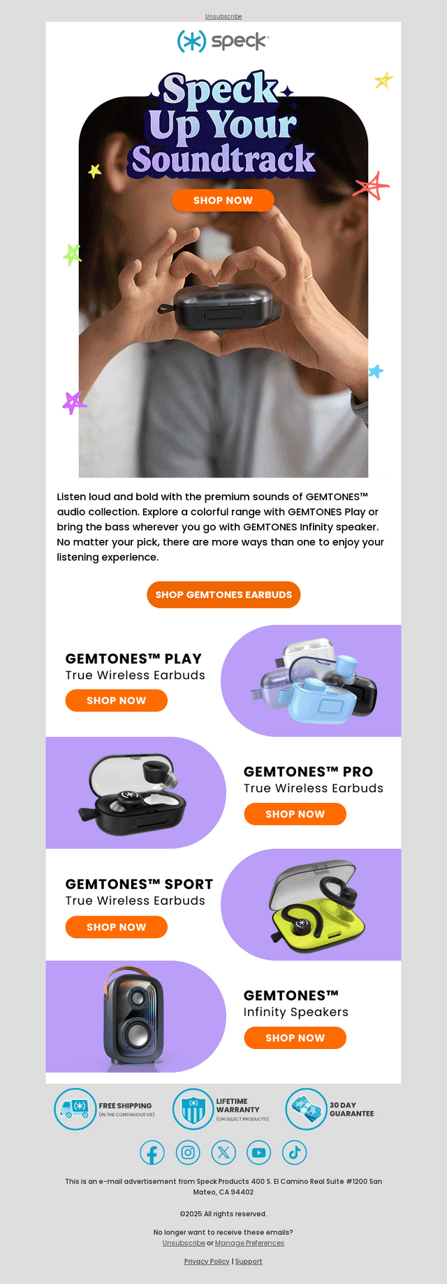Speck Products email from Mon, Jun 16, 2025