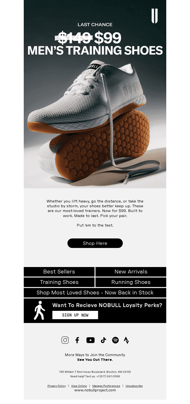 LAST CHANCE: $99 Men's Trainers