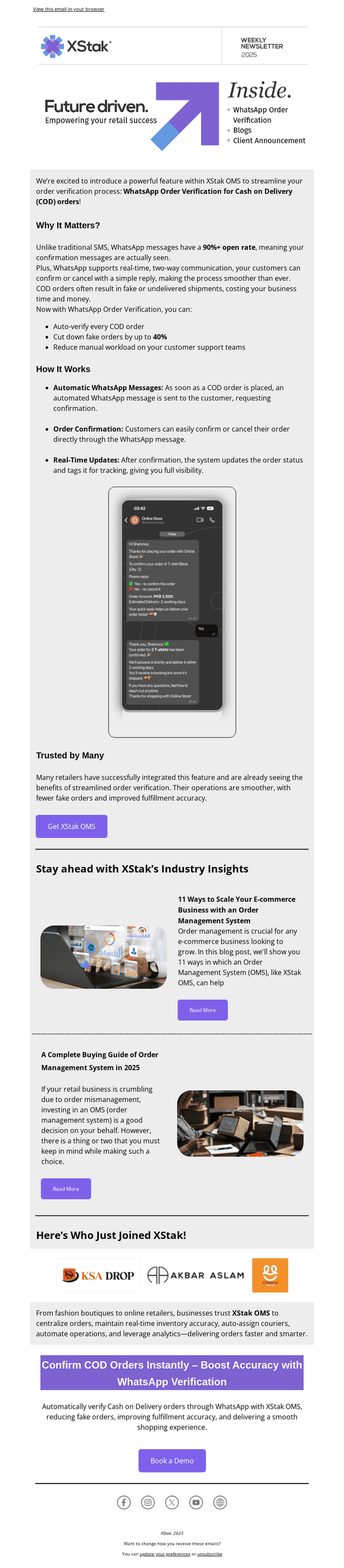 XStak Inc. email from Wed, Jun 18, 2025