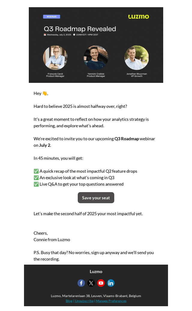 You're invited: Q3 roadmap webinar