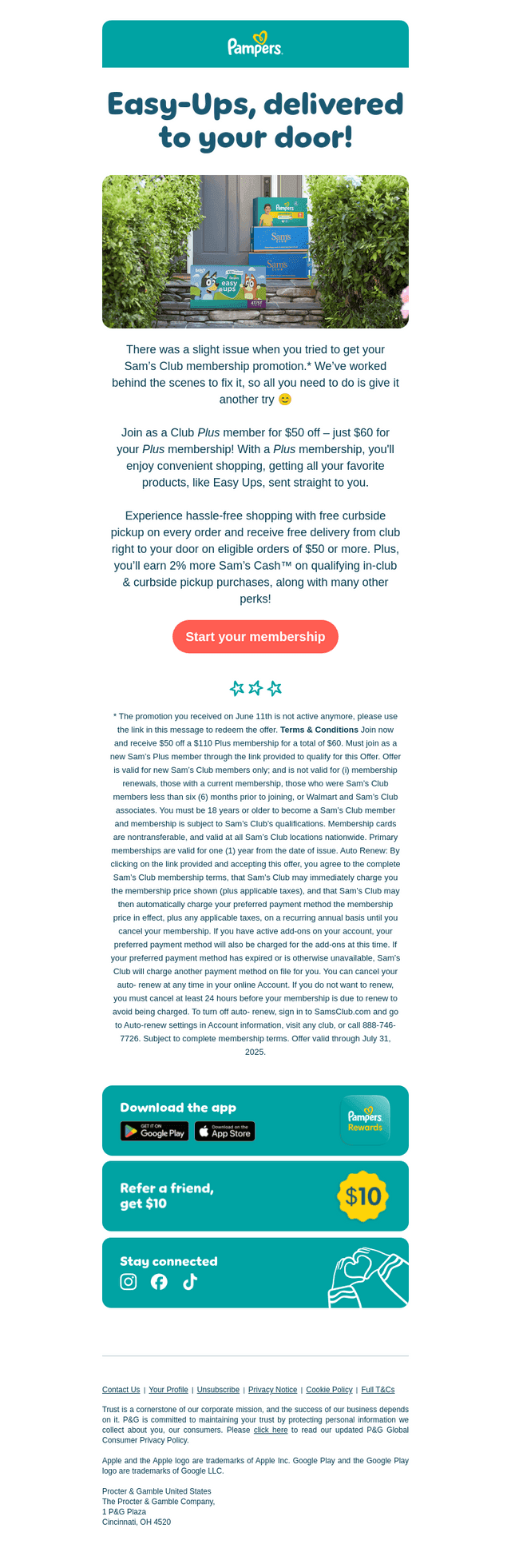 Pampers email from Thu, Jun 19, 2025
