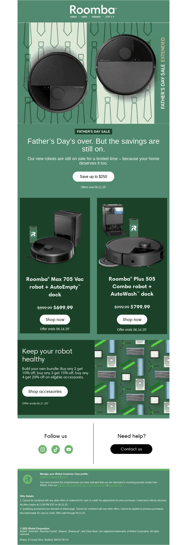 iRobot email from Fri, Jun 20, 2025