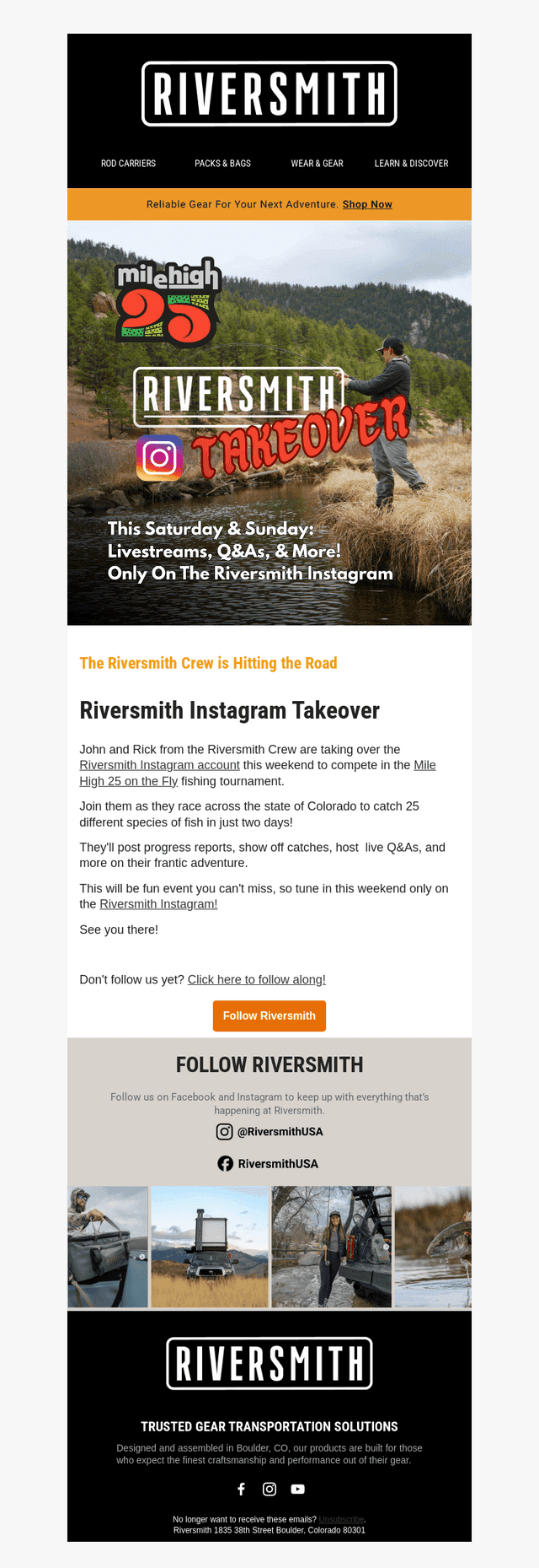 Riversmith Instagram Takeover - 25 On the Fly