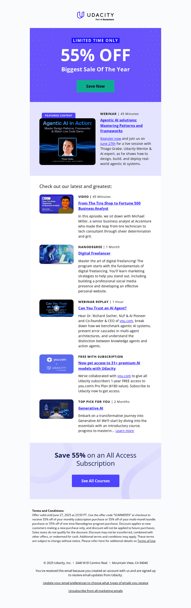 📣 New AI Resources: Agentic AI Webinar & 55% Off Courses
