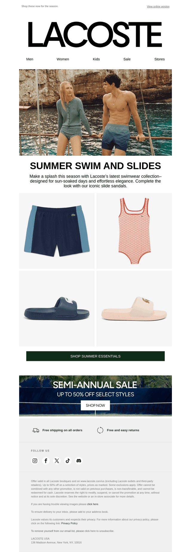 Stylish Swim & Slides for Summer.