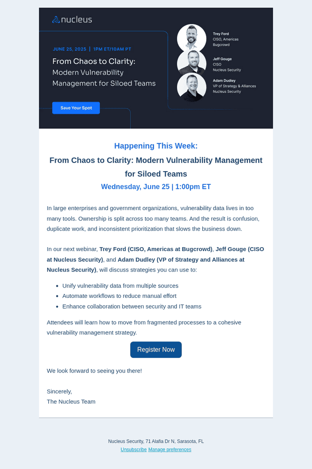 This Wednesday: transform your vulnerability management approach and break down silos