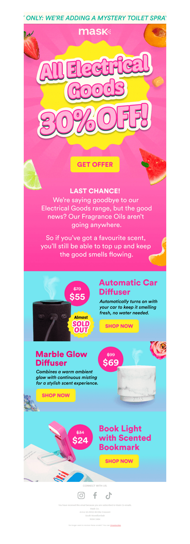 Final call: 30% OFF Electrical Goods!