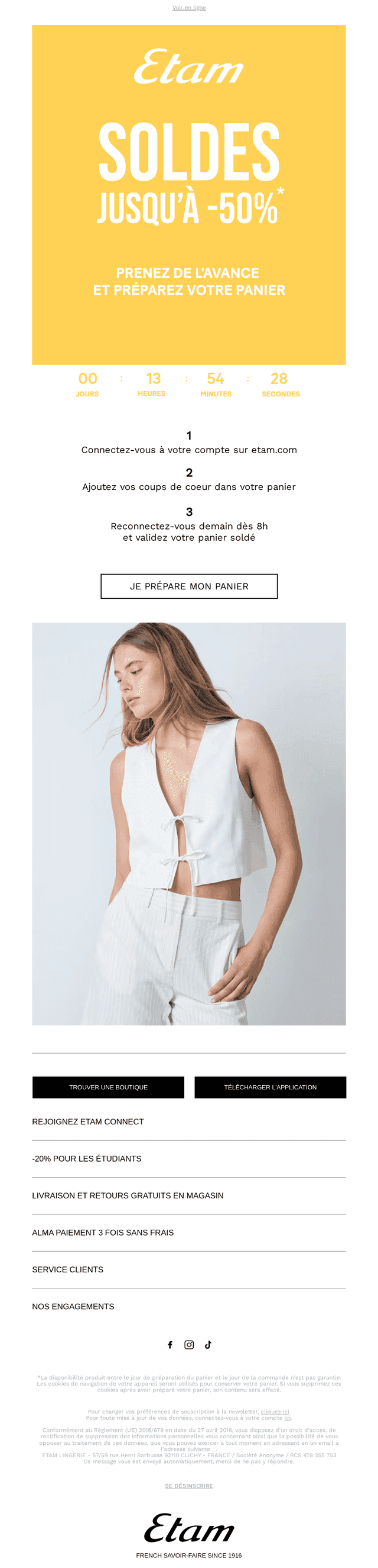 SOLDES : prenez de l'avance