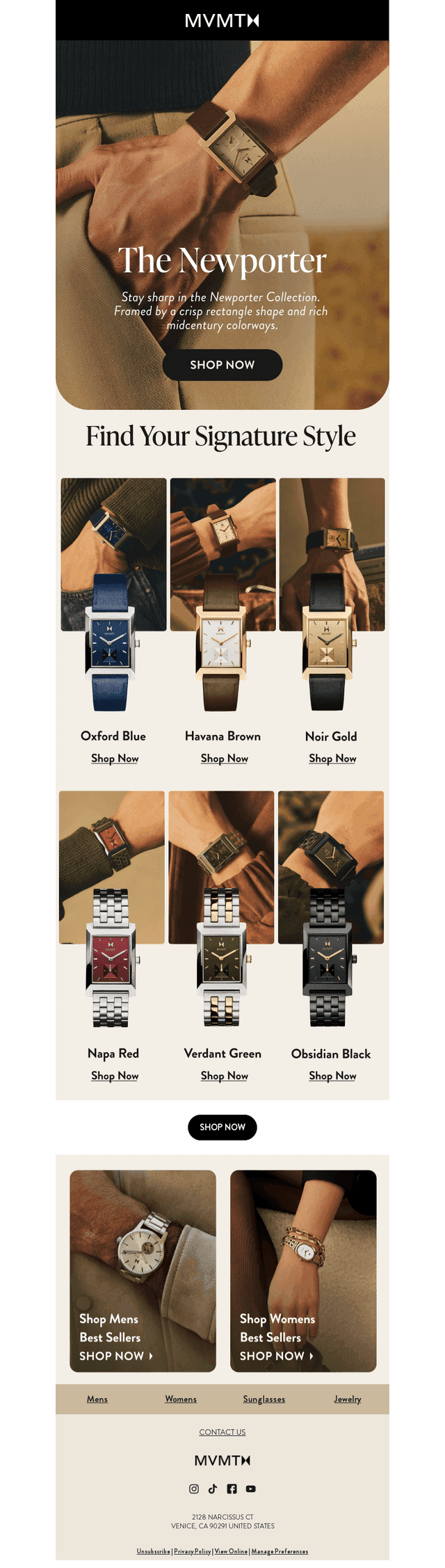 Stay sharp in the Newporter Collection
