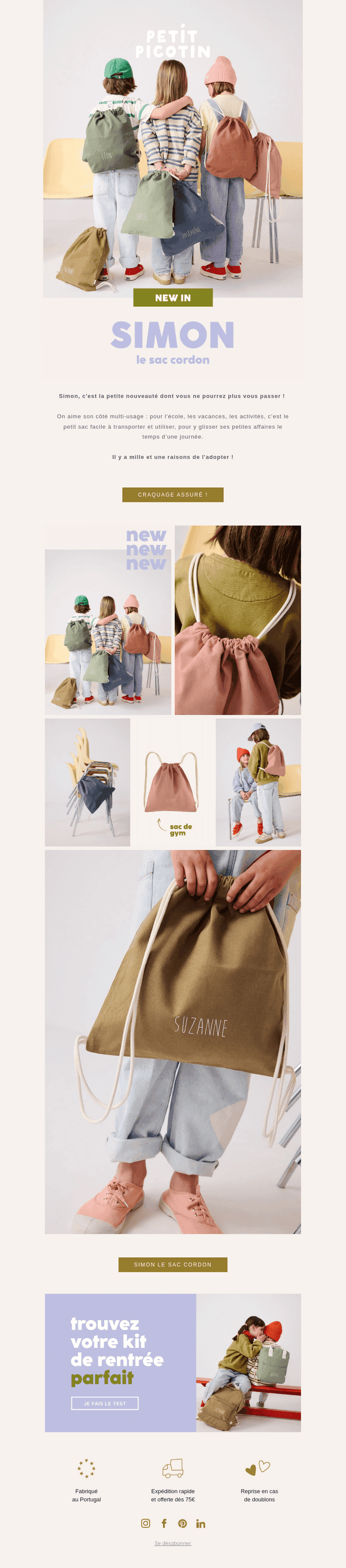 NOUVEAU : le sac cordon 😍
