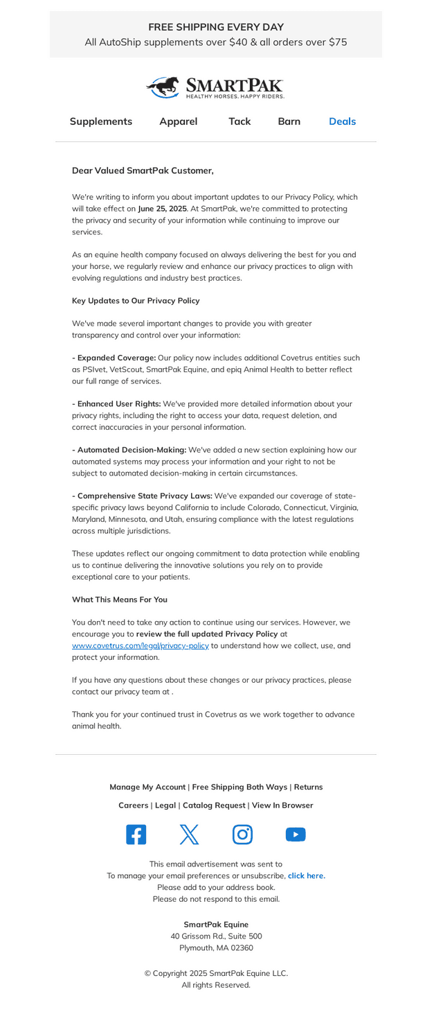 Important Updates To Our Privacy Policy