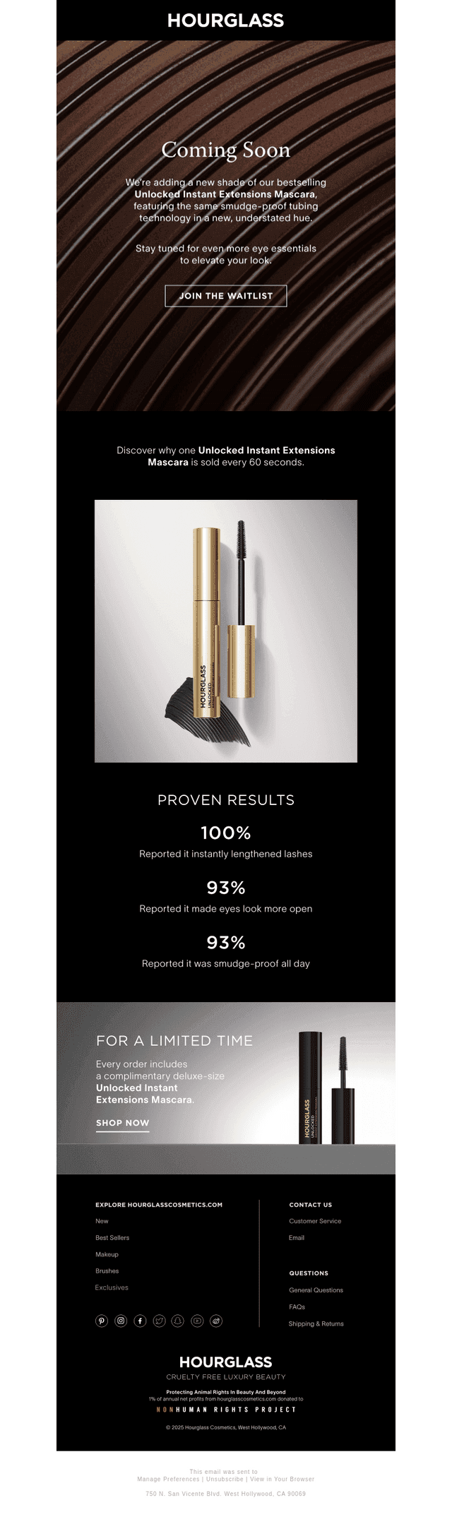 Hourglass Cosmetics email from Thu, Jun 26, 2025