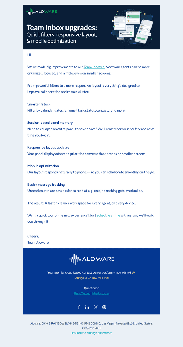 Aloware email from Thu, Jun 26, 2025