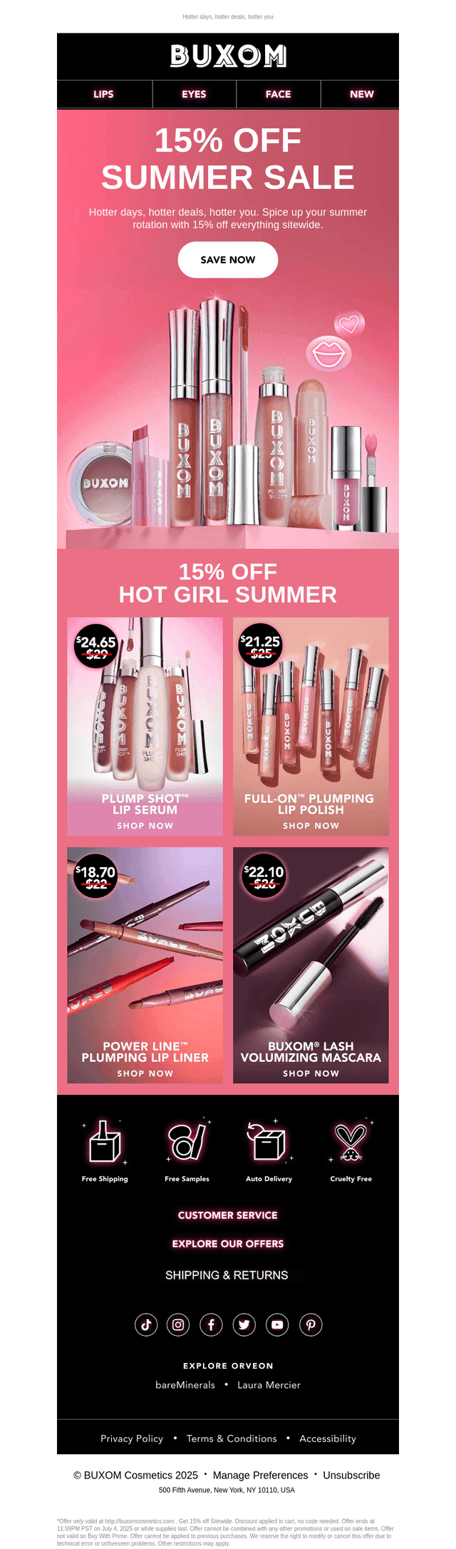 15% OFF your summer slay ☀️