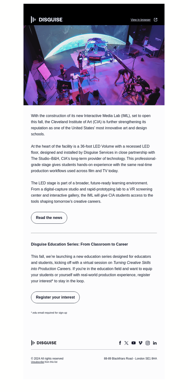 disguise email from Thu, Jun 26, 2025