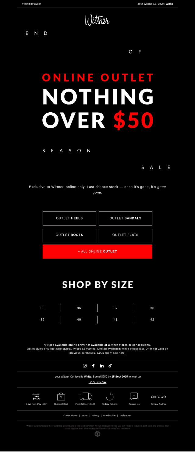 Online Outlet — NOTHING OVER $50