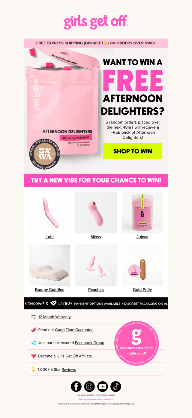 🎁 Order Today, Win a Freebie?!