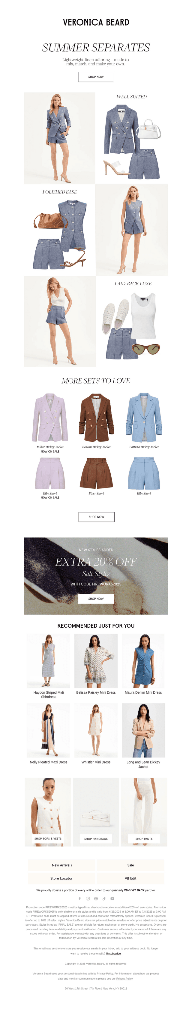 Linen tailoring, designed for the heat