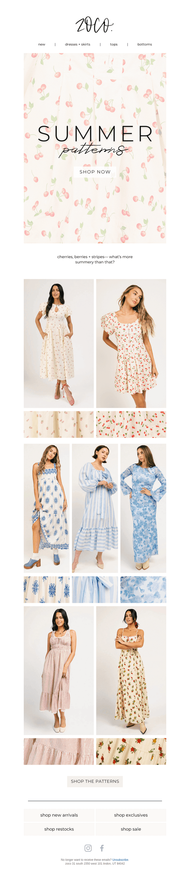 cherries, berries, + stripes— oh my!