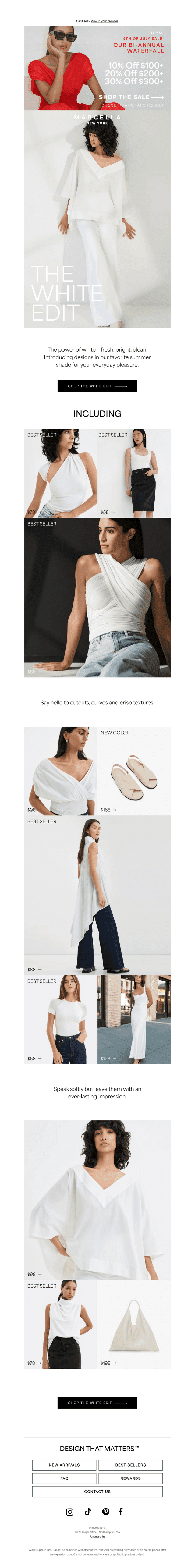 New In. The Summer White Edit.