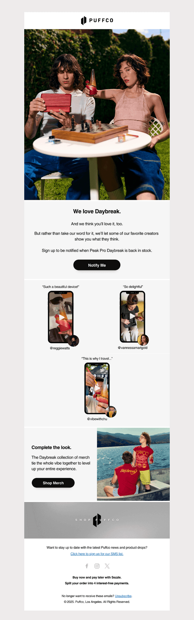 Puffco email from Sat, Jun 28, 2025